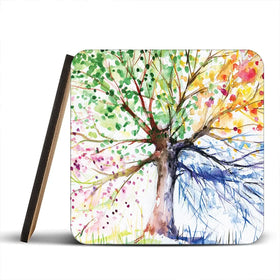 Tree Of Seasons Coaster Set Tree Of Seasons Coaster Set wall art product DeepGreen / Shutterstock