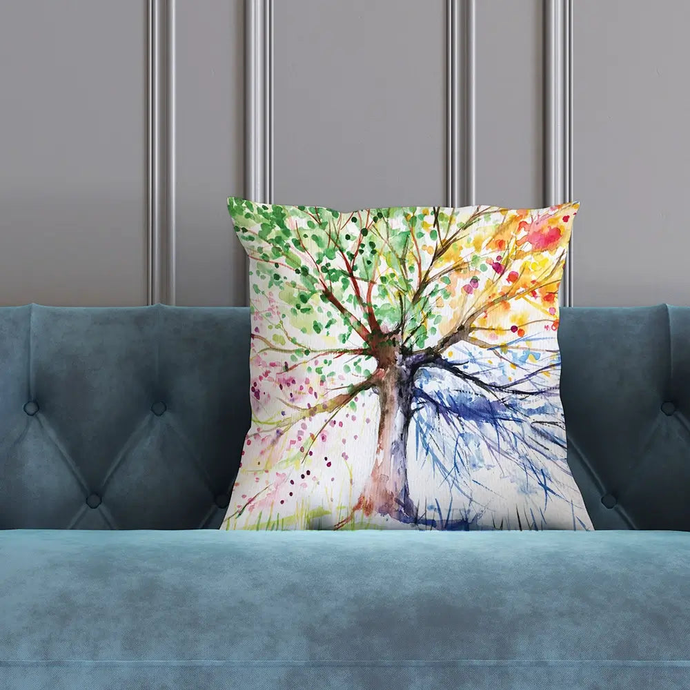 Tree Of Seasons Cushion Tree Of Seasons Cushion wall art product DeepGreen / Shutterstock