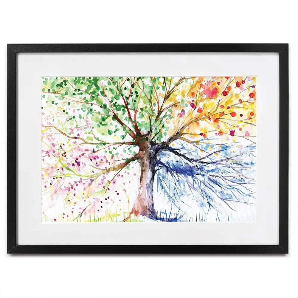 Tree Of Seasons Framed Art Print Tree Of Seasons Framed Art Print wall art product DeepGreen / Shutterstock