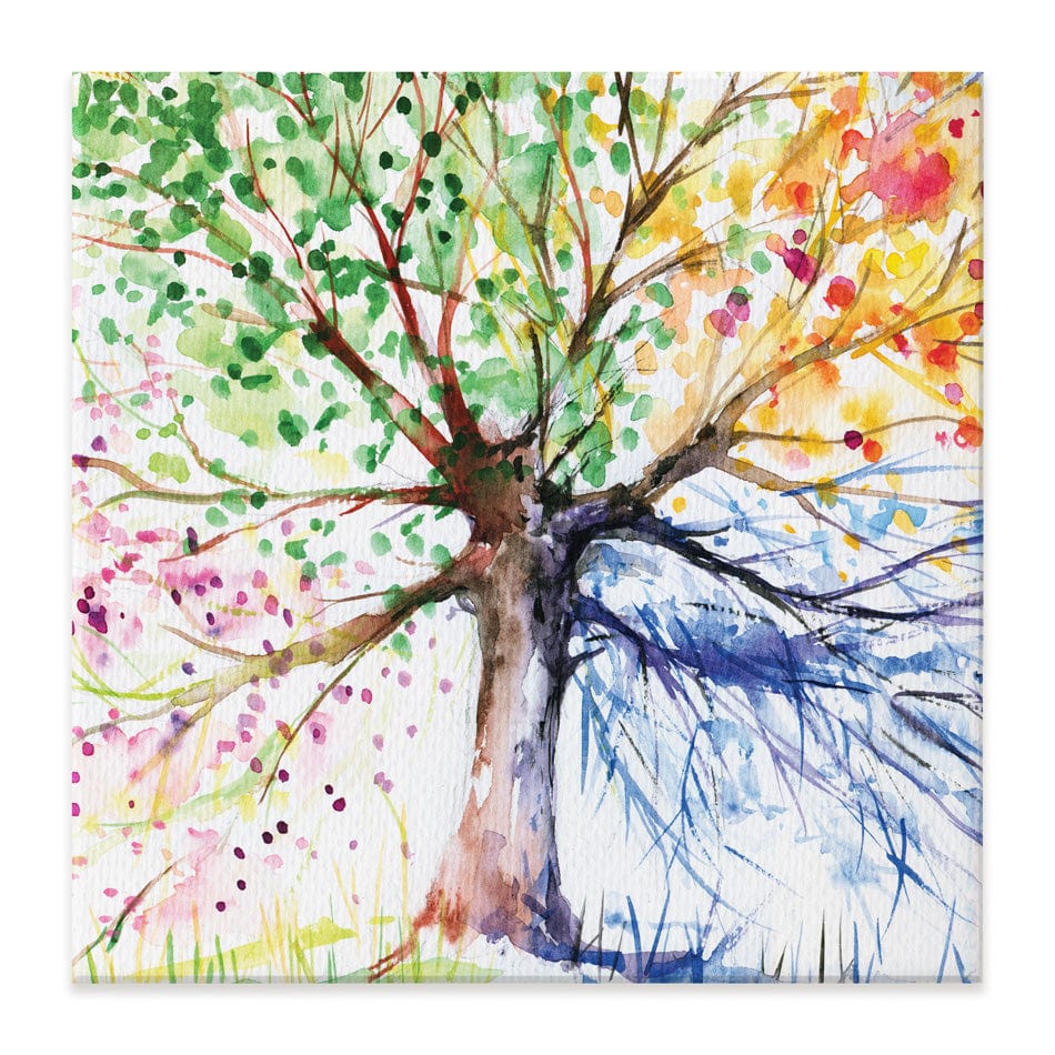 Tree Of Seasons Square Canvas Print wall art product DeepGreen / Shutterstock