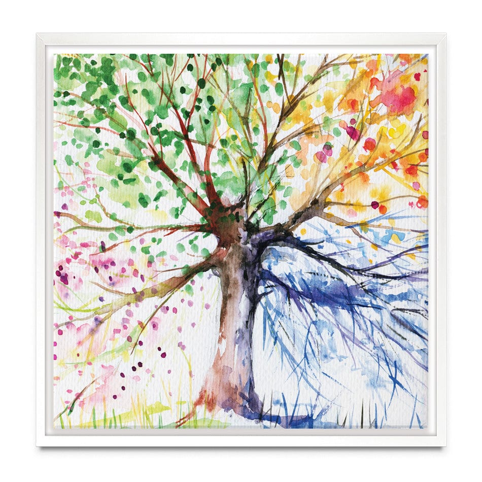 Tree Of Seasons Square Canvas Print wall art product DeepGreen / Shutterstock