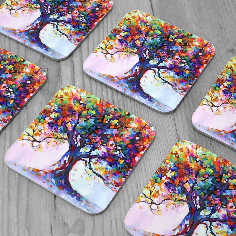 Tree Of Wellbeing Coaster Set Tree Of Wellbeing Coaster Set wall art product Leon Devenice