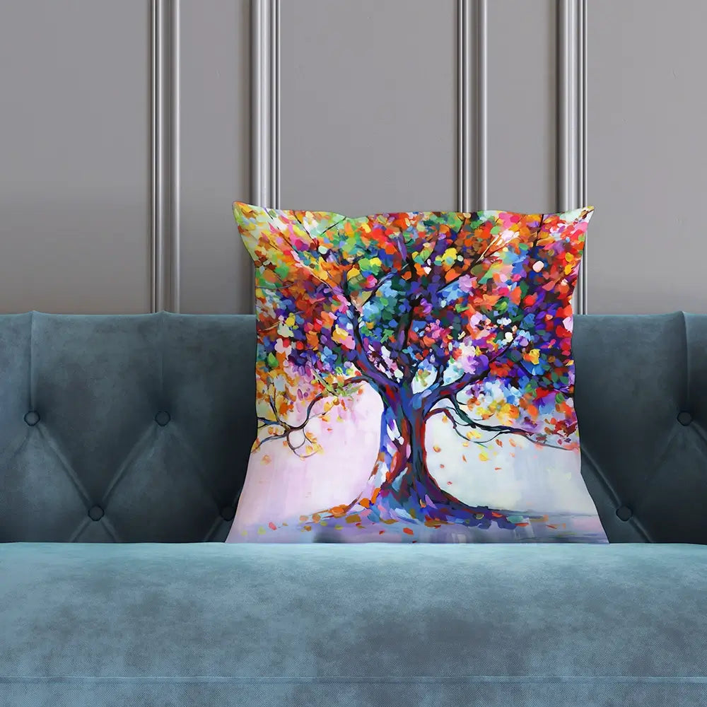 Tree Of Wellbeing Cushion Tree Of Wellbeing Cushion wall art product Leon Devenice