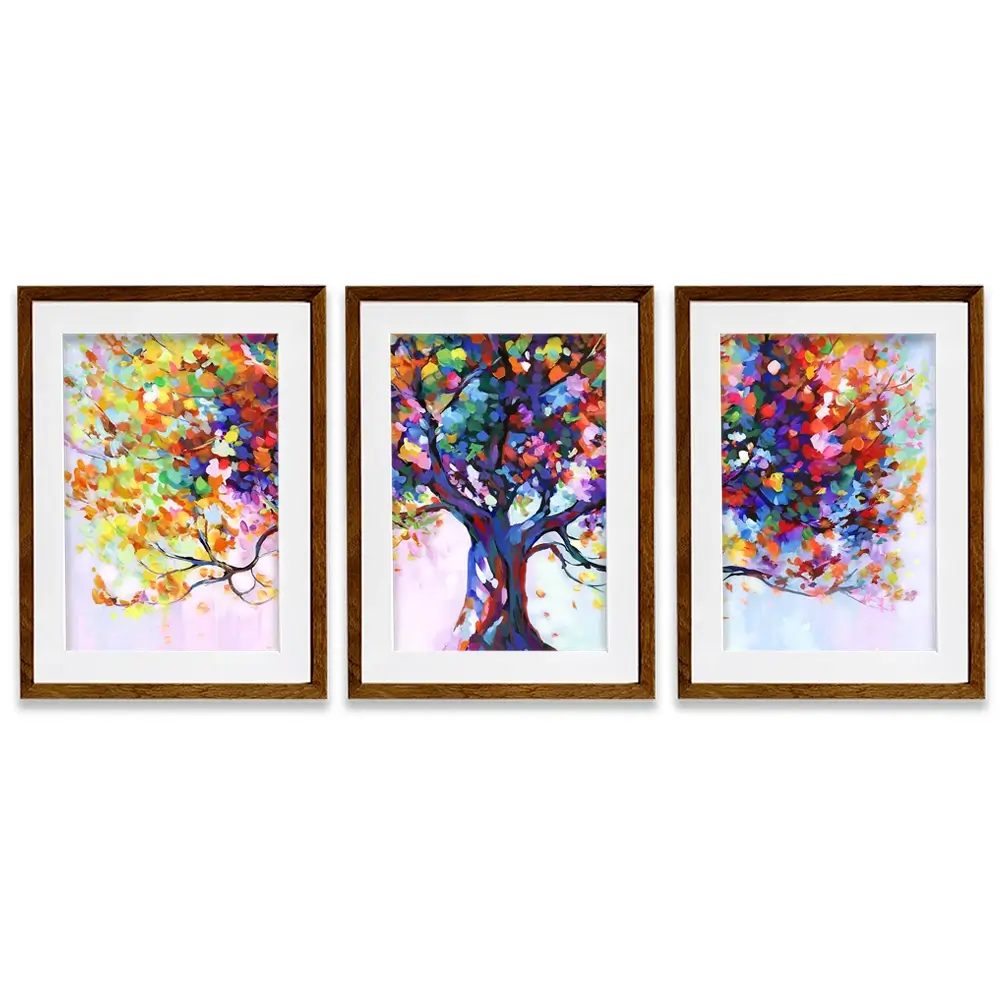 Tree Of Wellbeing Framed Art Print Trio Tree Of Wellbeing Framed Art Print Trio wall art product Leon Devenice