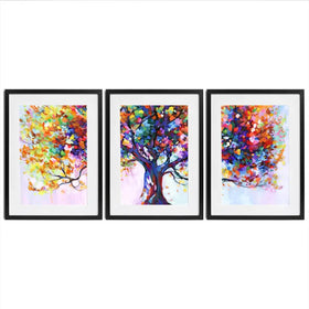 Tree Of Wellbeing Framed Art Print Trio Tree Of Wellbeing Framed Art Print Trio wall art product Leon Devenice