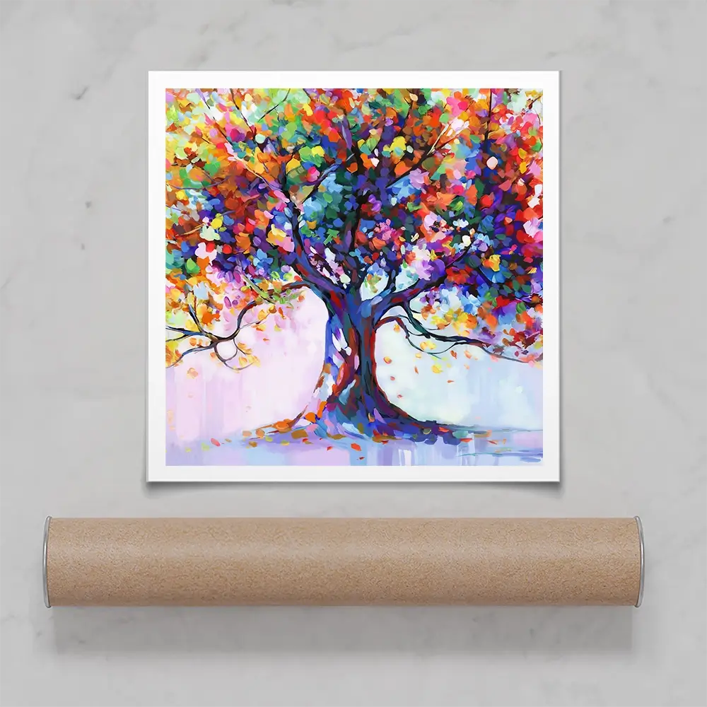 Tree Of Wellbeing Square Art Print Tree Of Wellbeing Square Art Print wall art product Leon Devenice