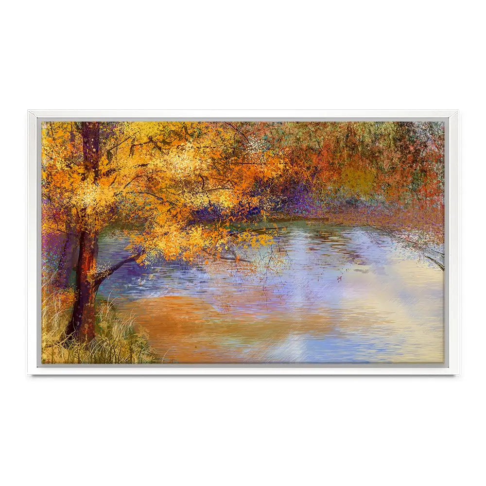 Tree Over The River Canvas Print Tree Over The River Canvas Print wall art product Art Print Shop