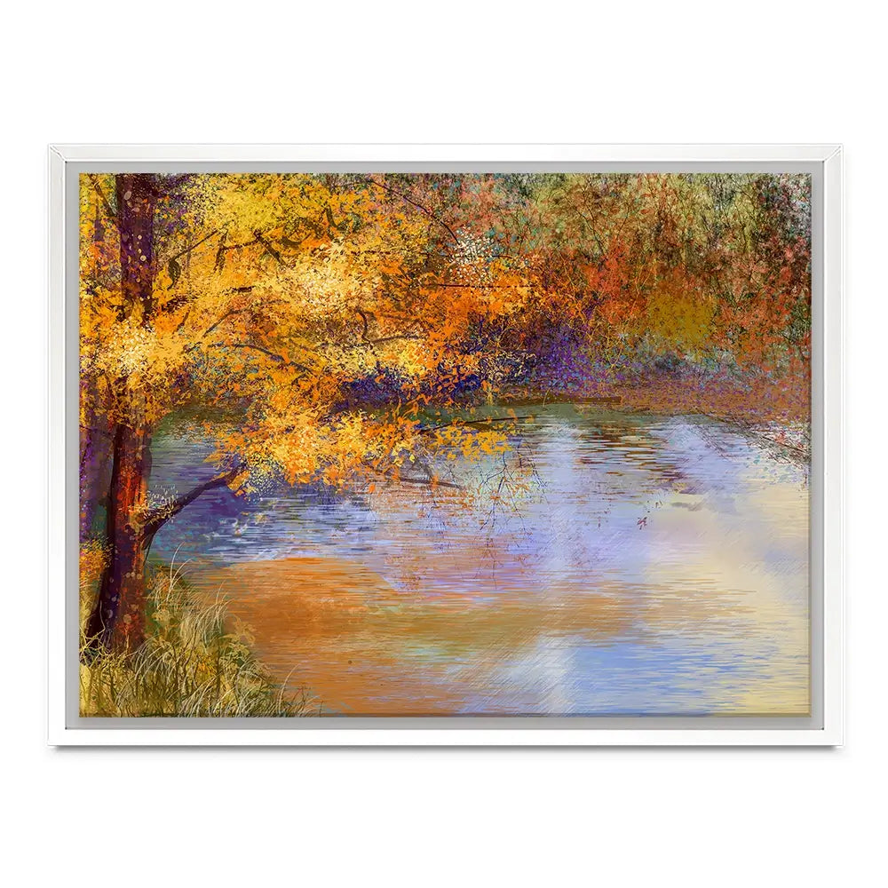 Tree Over The River Canvas Print Tree Over The River Canvas Print wall art product Art Print Shop