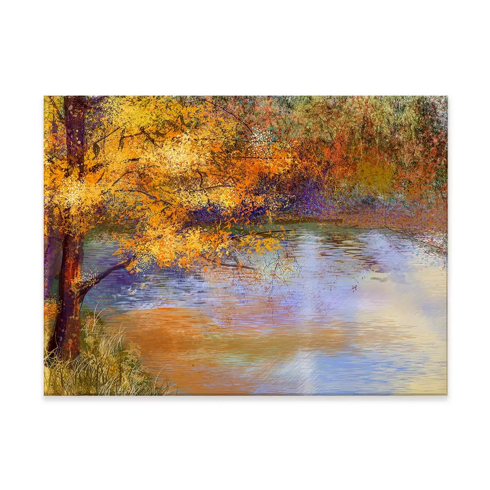 Tree Over The River Canvas Print Tree Over The River Canvas Print wall art product Art Print Shop