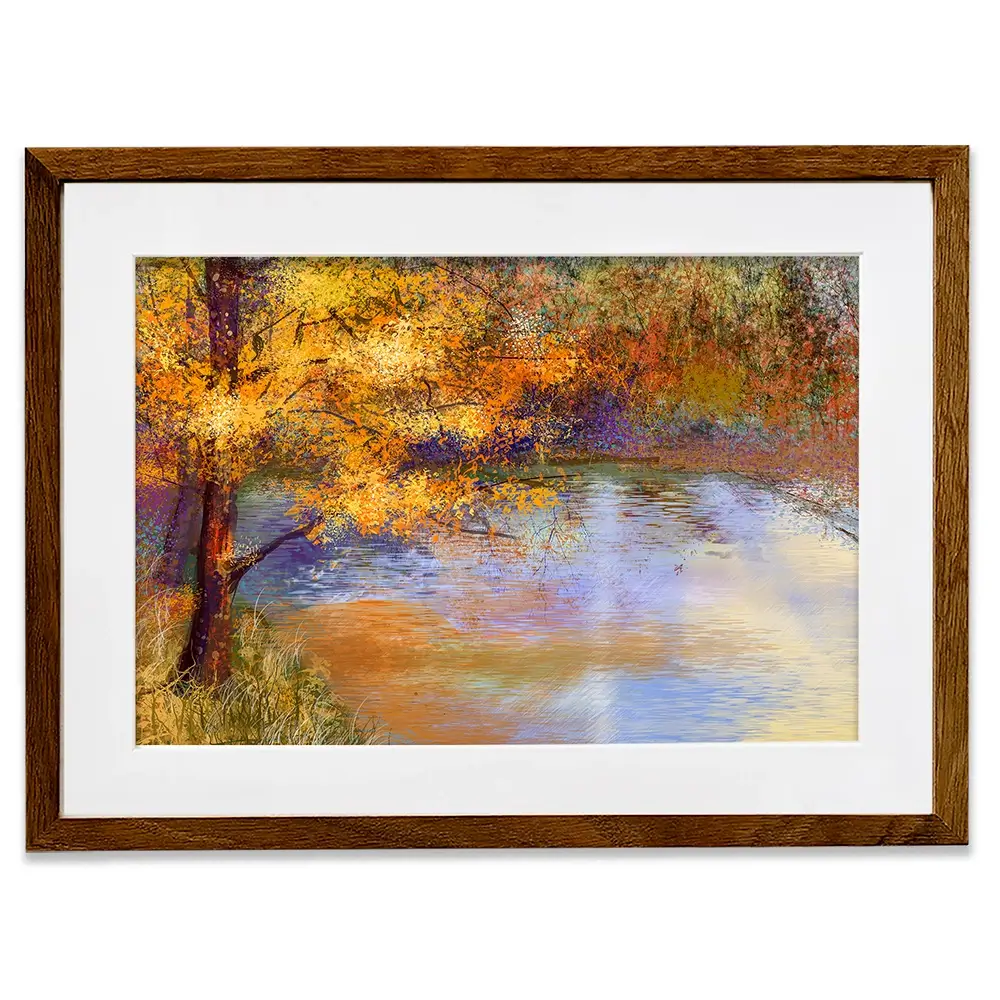 Tree Over The River Framed Art Print Tree Over The River Framed Art Print wall art product Art Print Shop