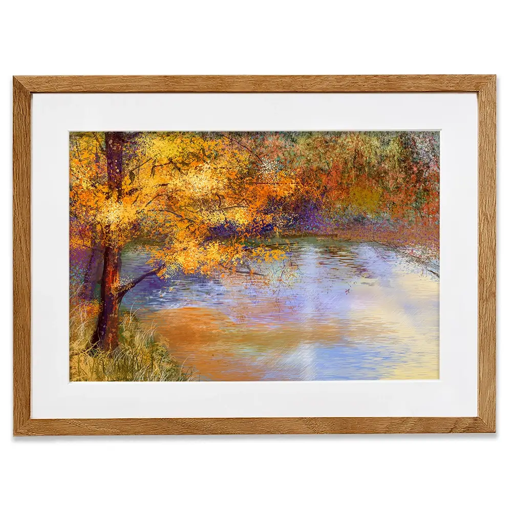 Tree Over The River Framed Art Print Tree Over The River Framed Art Print wall art product Art Print Shop