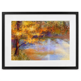 Tree Over The River Framed Art Print Tree Over The River Framed Art Print wall art product Art Print Shop
