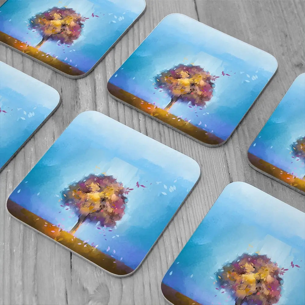 Tree Petals Coaster Set Tree Petals Coaster Set wall art product Art Print Shop