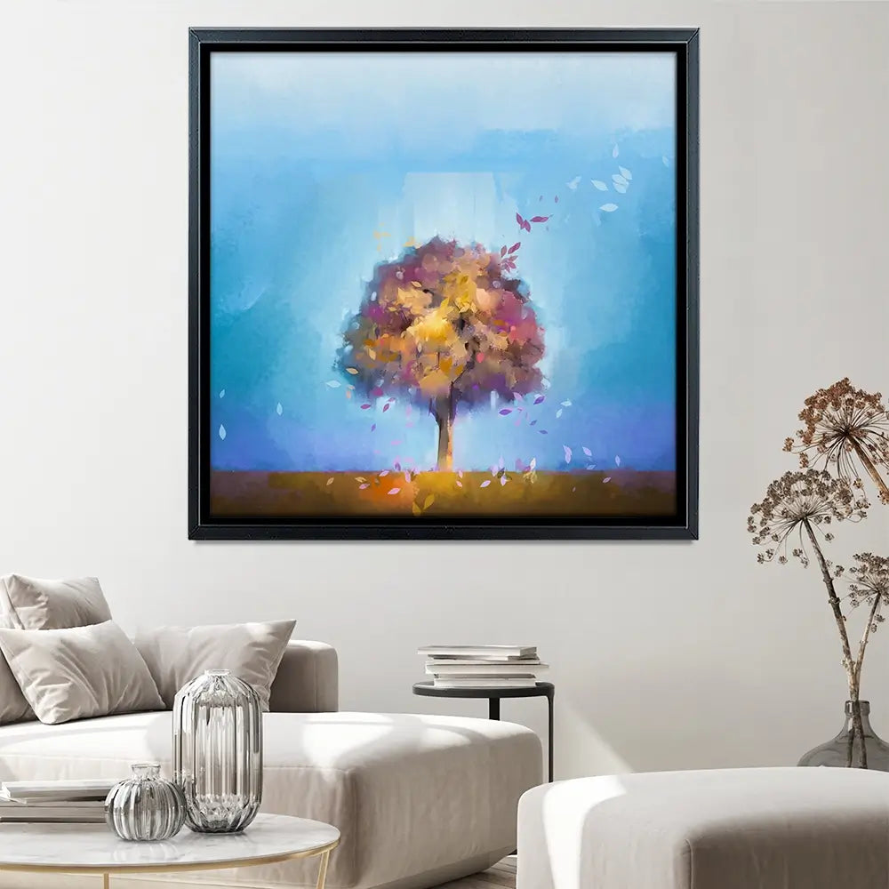 Tree Petals Square Canvas Print Tree Petals Square Canvas Print wall art product Art Print Shop