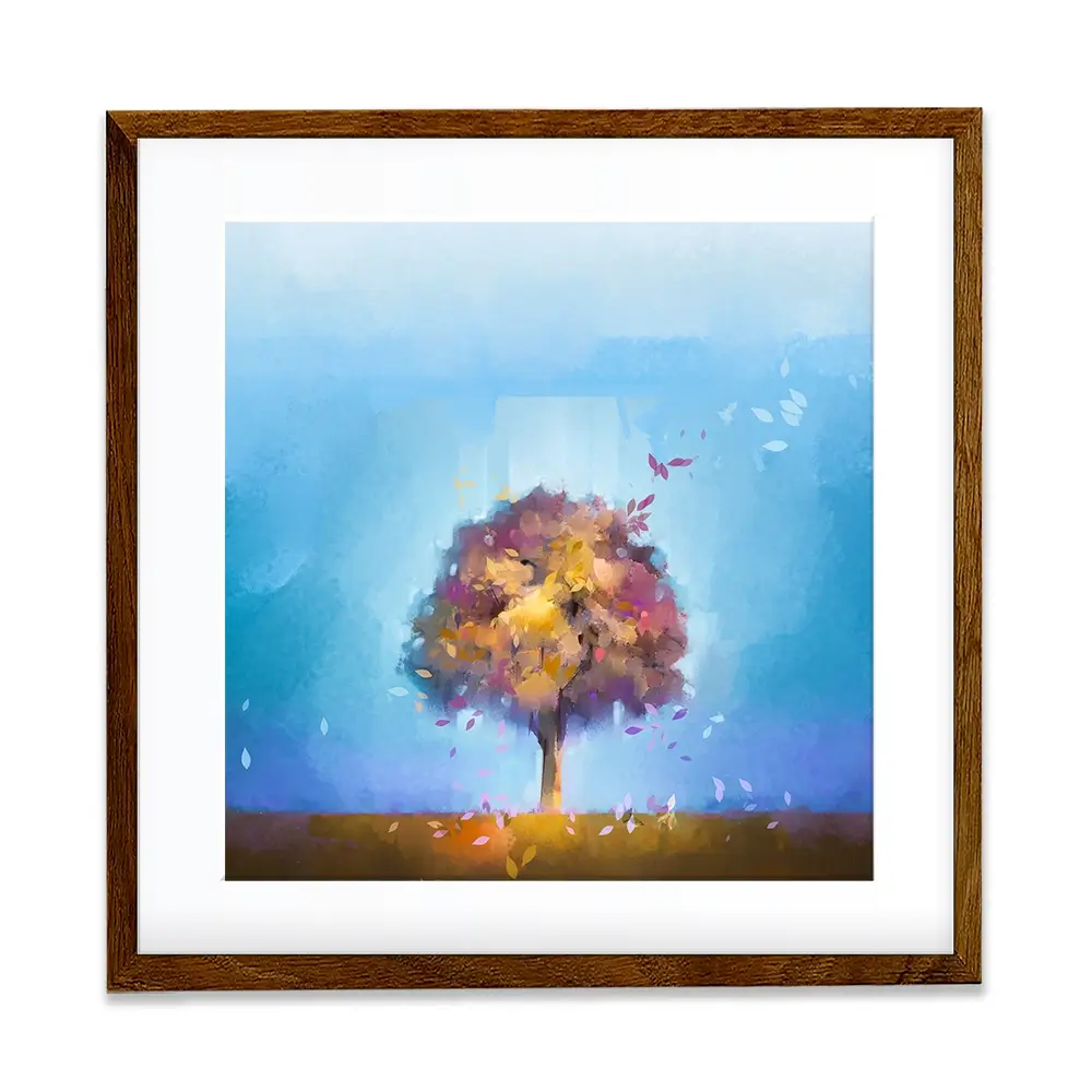 Tree Petals Square Framed Art Print Tree Petals Square Framed Art Print wall art product Art Print Shop