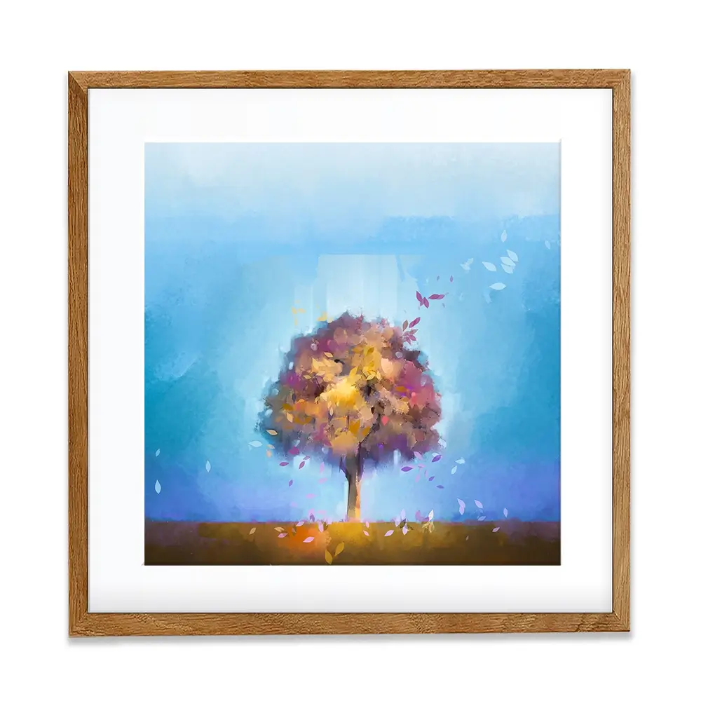 Tree Petals Square Framed Art Print Tree Petals Square Framed Art Print wall art product Art Print Shop