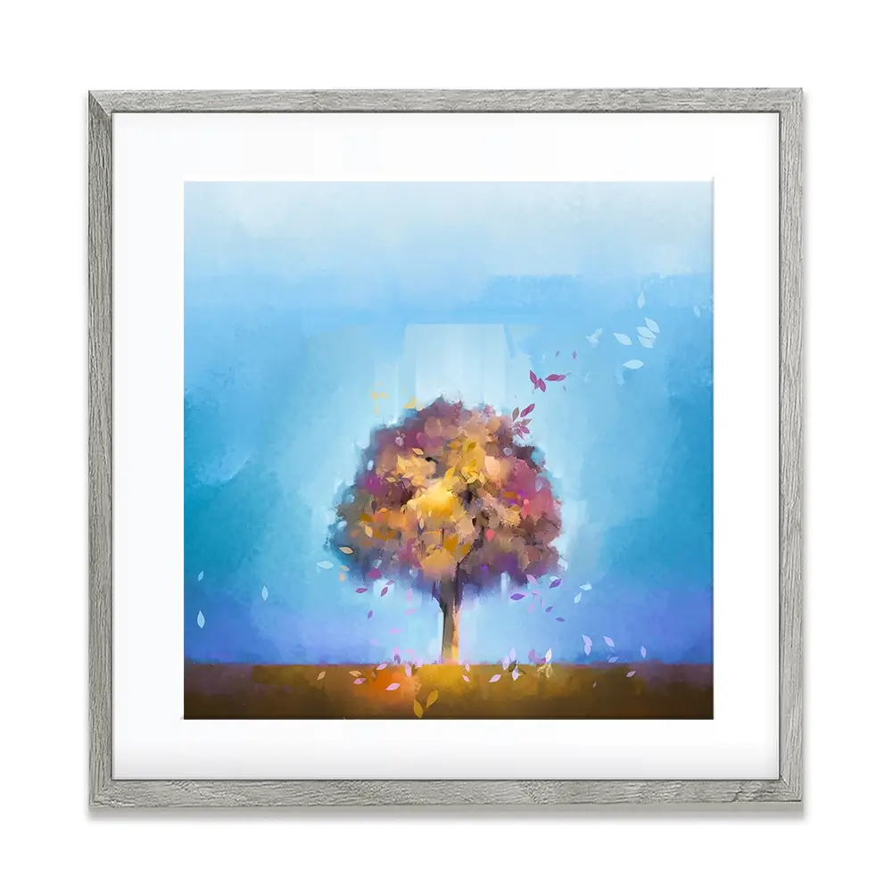 Tree Petals Square Framed Art Print Tree Petals Square Framed Art Print wall art product Art Print Shop