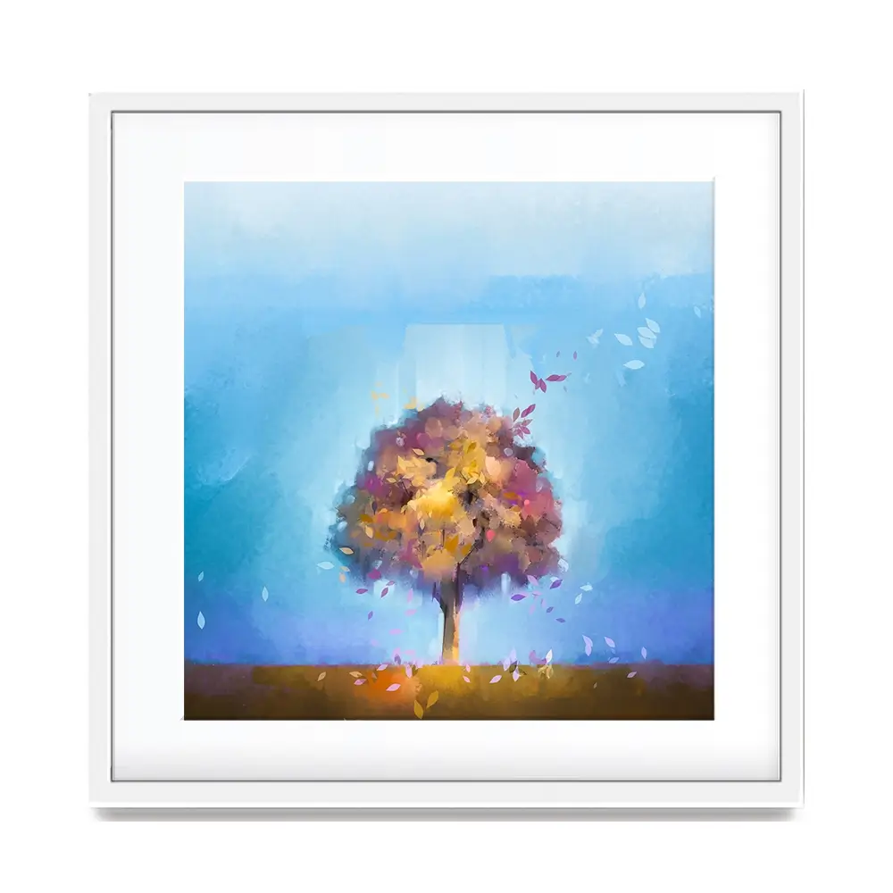 Tree Petals Square Framed Art Print Tree Petals Square Framed Art Print wall art product Art Print Shop