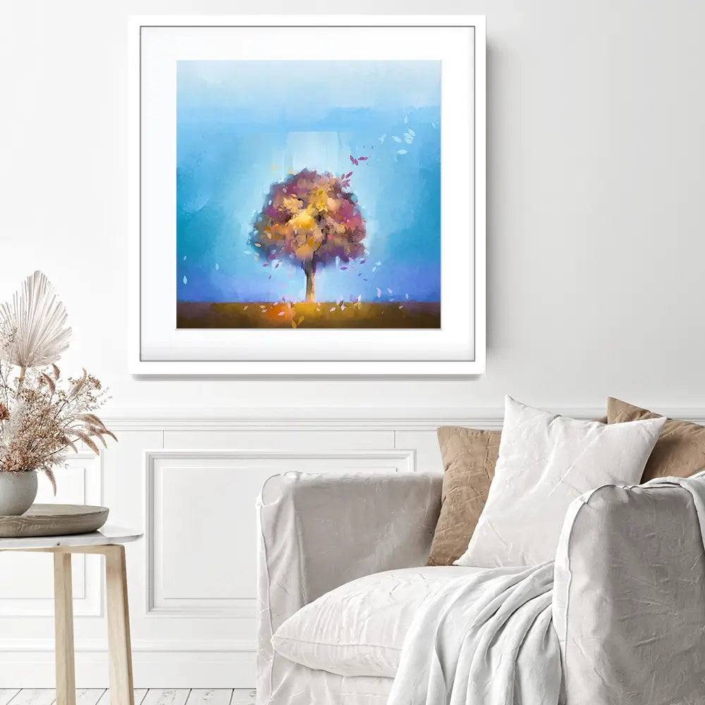 Tree Petals Square Framed Art Print Tree Petals Square Framed Art Print wall art product Art Print Shop