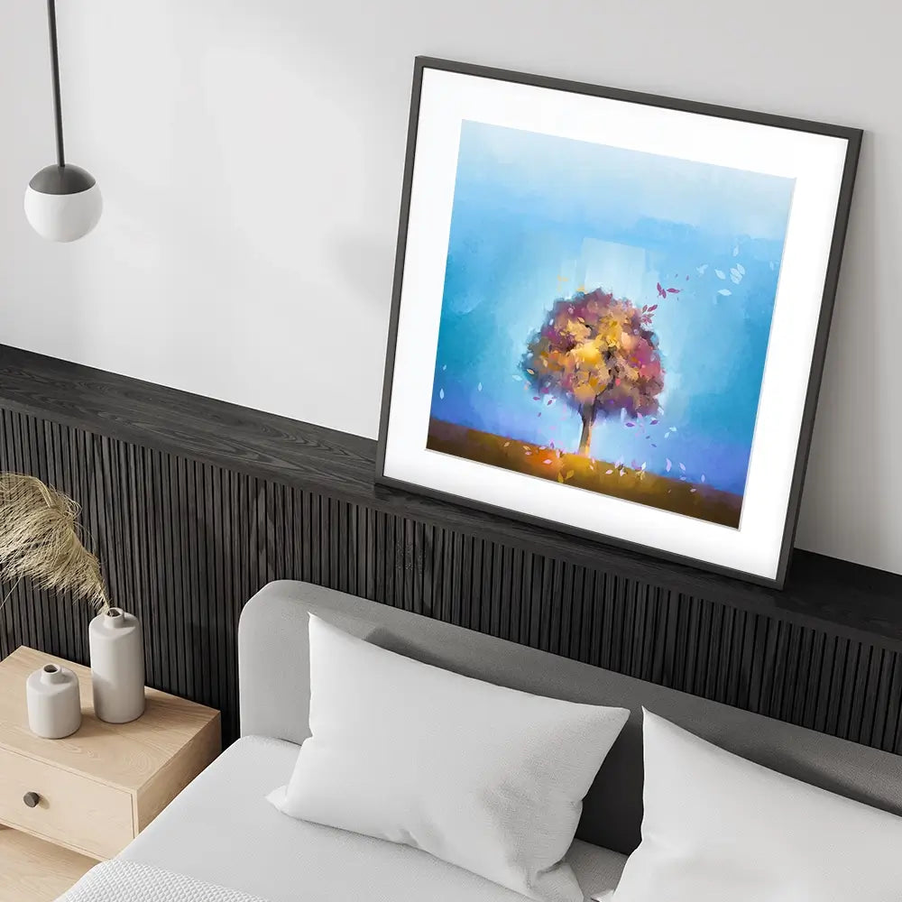 Tree Petals Square Framed Art Print Tree Petals Square Framed Art Print wall art product Art Print Shop