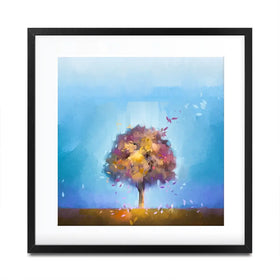 Tree Petals Square Framed Art Print Tree Petals Square Framed Art Print wall art product Art Print Shop