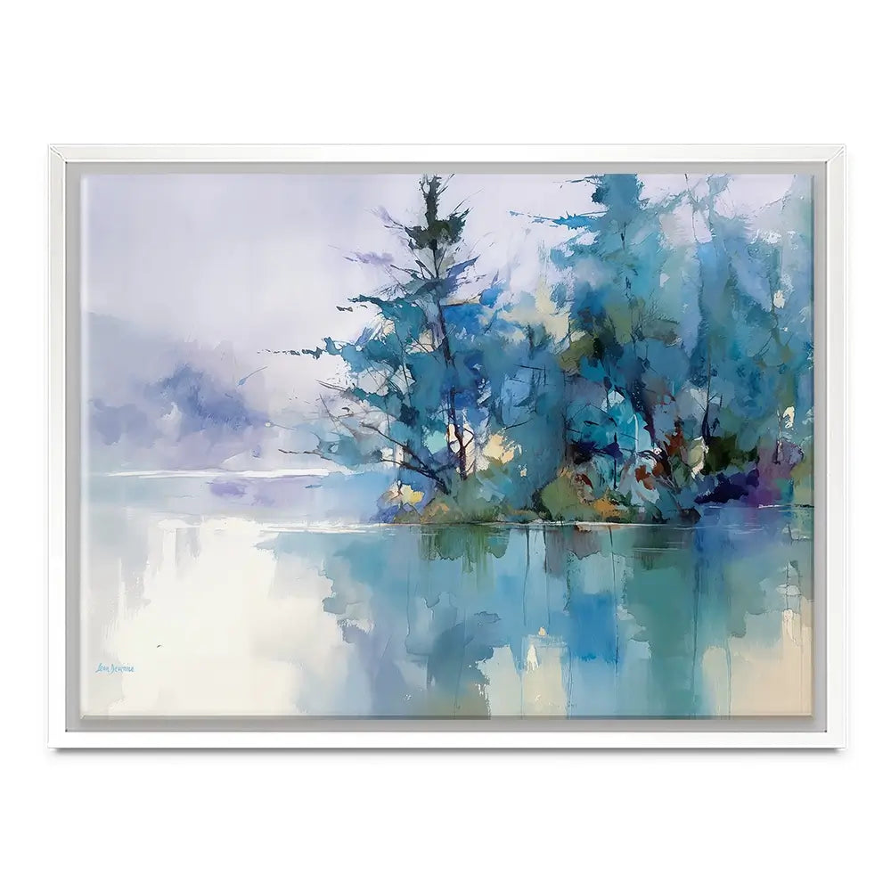 Trees Along The Lake 2 Canvas Print Trees Along The Lake 2 Canvas Print wall art product Leon Devenice