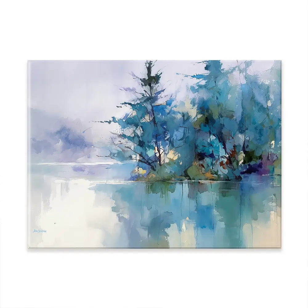 Trees Along The Lake 2 Canvas Print Trees Along The Lake 2 Canvas Print wall art product Leon Devenice