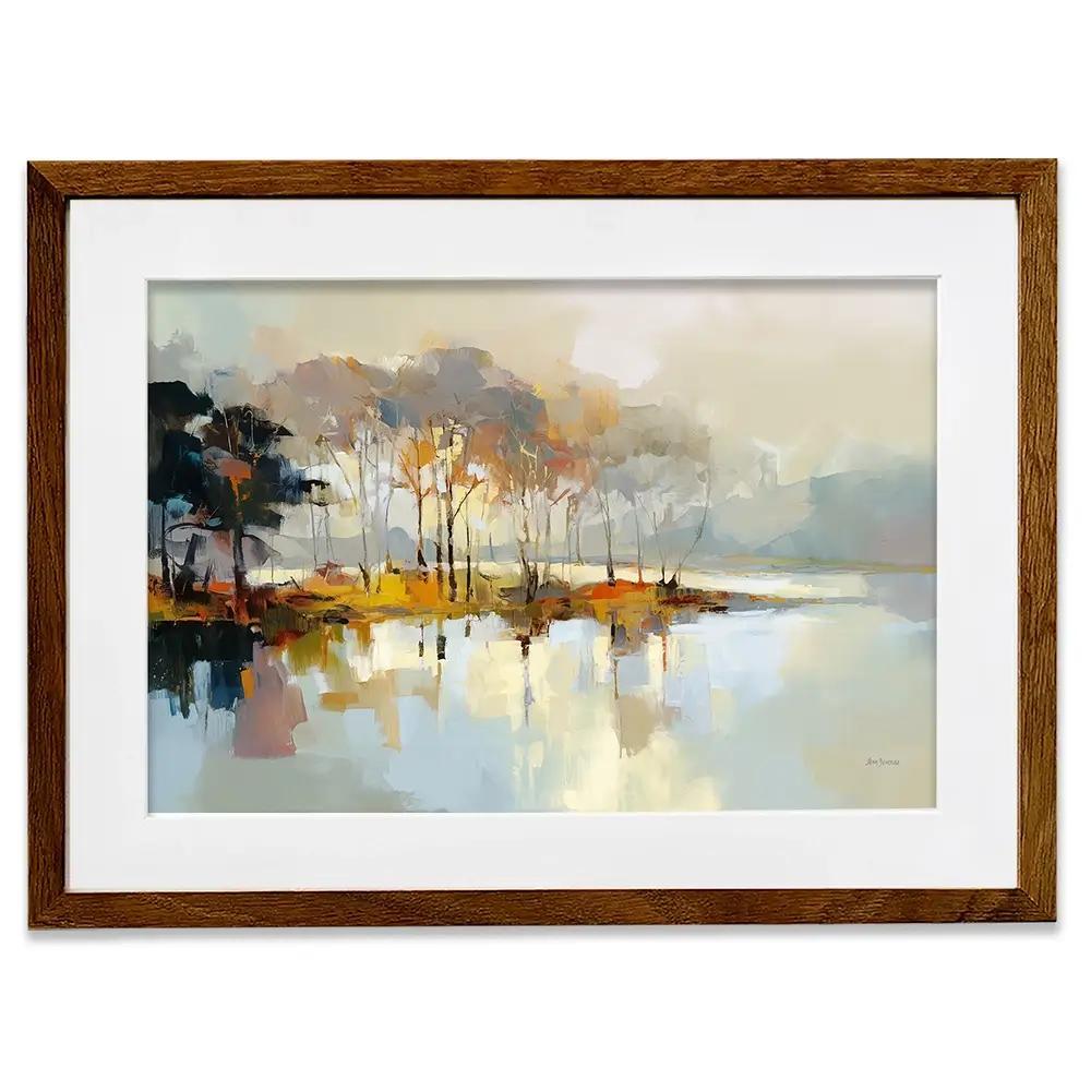 Trees Along The Lake Framed Art Print Trees Along The Lake Framed Art Print wall art product Leon Devenice