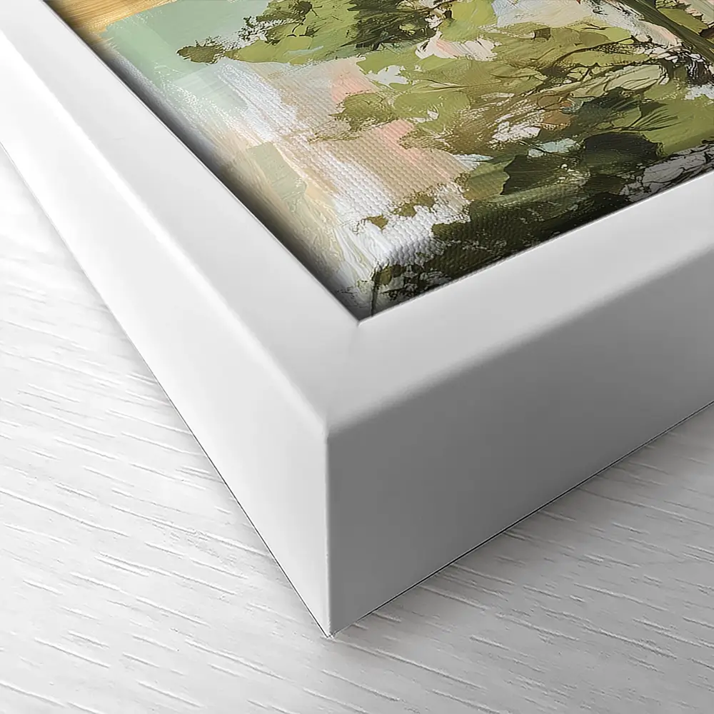 Trees Mirrored In Tranquil Waters Canvas Print Trees Mirrored In Tranquil Waters Canvas Print wall art product Chromatic Storm Studio
