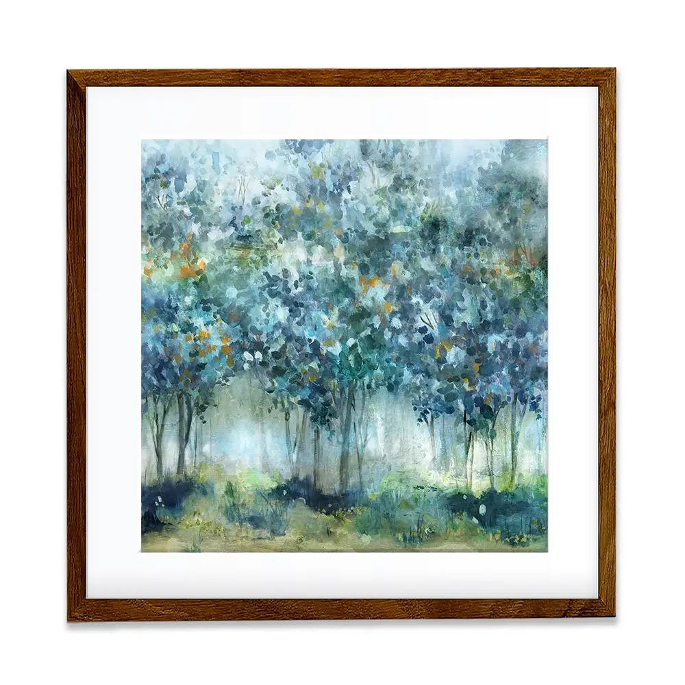 Treetop Mist Square Framed Art Print Treetop Mist Square Framed Art Print wall art product Carol Robinson