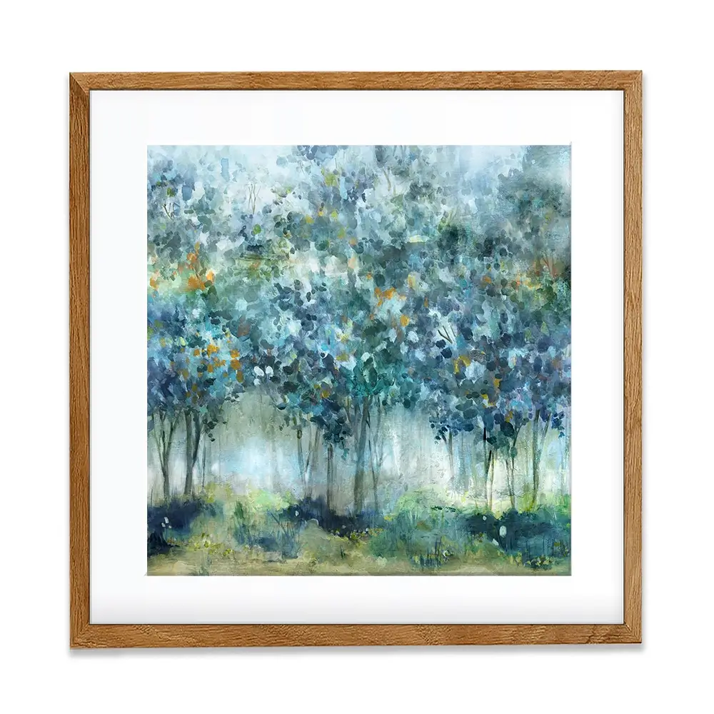 Treetop Mist Square Framed Art Print Treetop Mist Square Framed Art Print wall art product Carol Robinson