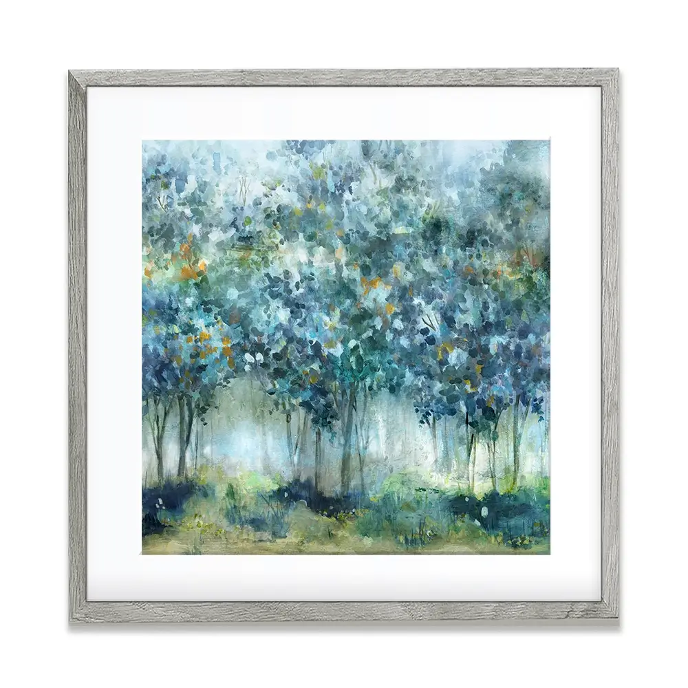 Treetop Mist Square Framed Art Print Treetop Mist Square Framed Art Print wall art product Carol Robinson