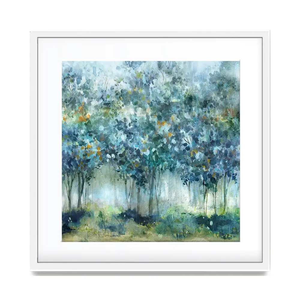 Treetop Mist Square Framed Art Print Treetop Mist Square Framed Art Print wall art product Carol Robinson