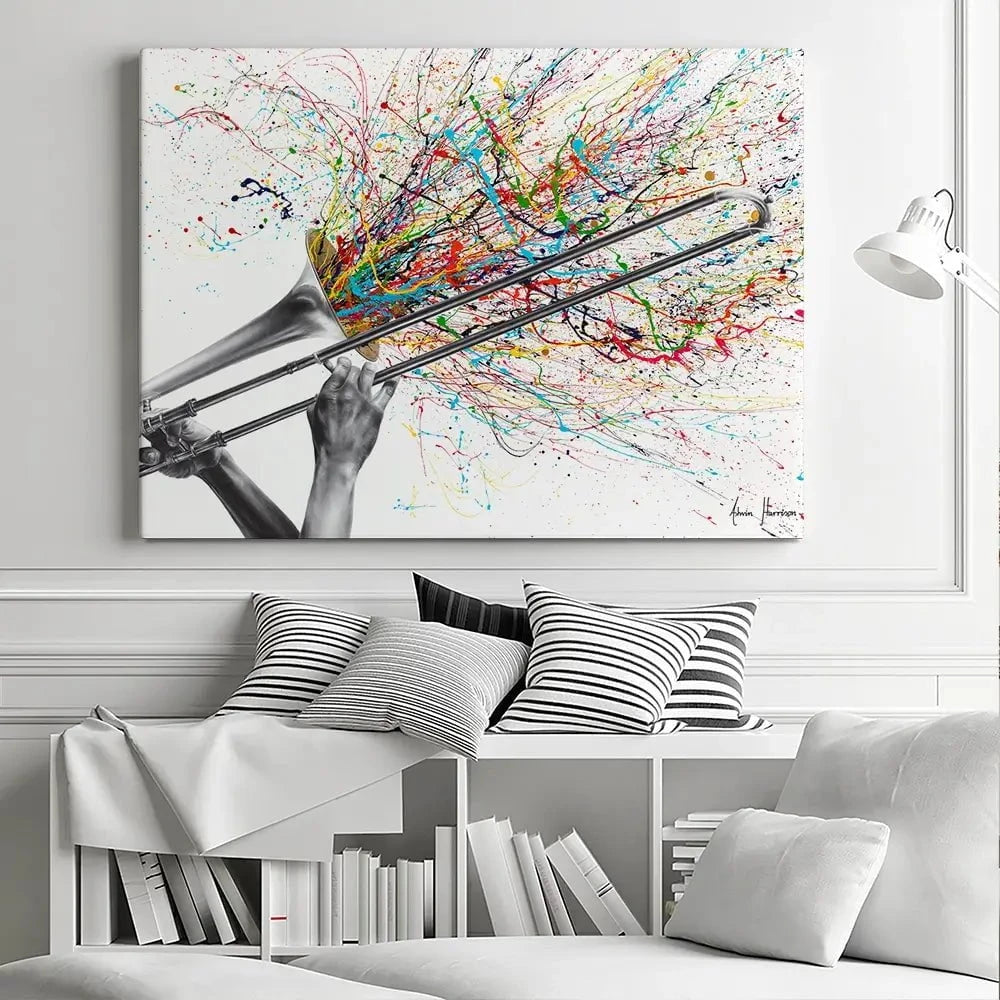 Trombone Solo Canvas Print Trombone Solo Canvas Print wall art product Ashvin Harrison