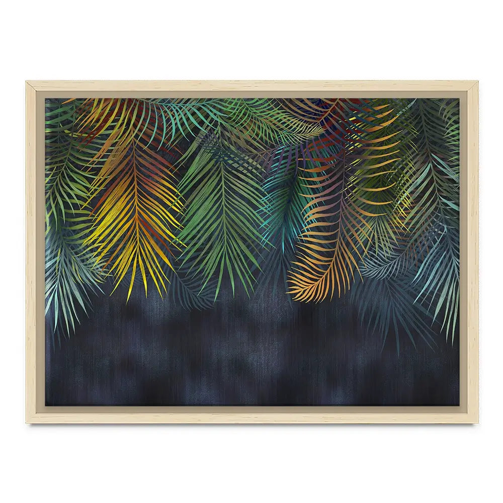 Tropical Hanging Leaves Canvas Print Tropical Hanging Leaves Canvas Print wall art product Katrine_arty / Shutterstock