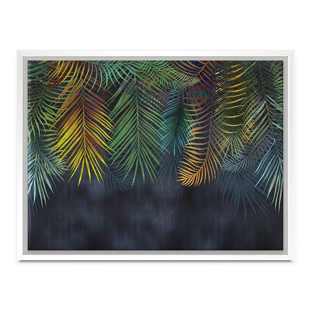 Tropical Hanging Leaves Canvas Print Tropical Hanging Leaves Canvas Print wall art product Katrine_arty / Shutterstock