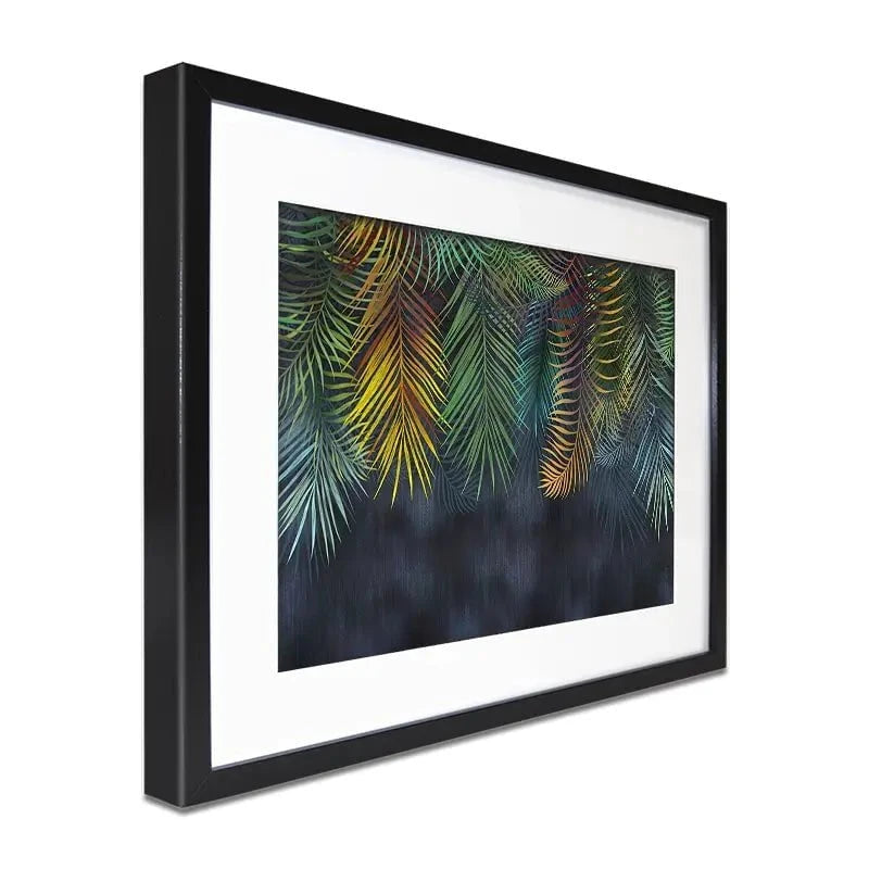 Tropical Hanging Leaves Framed Art Print Tropical Hanging Leaves Framed Art Print wall art product Katrine_arty / Shutterstock
