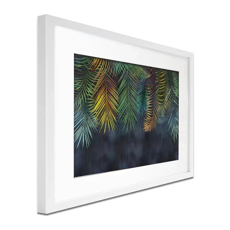 Tropical Hanging Leaves Framed Art Print Tropical Hanging Leaves Framed Art Print wall art product Katrine_arty / Shutterstock