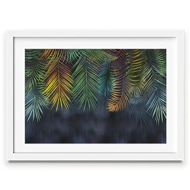 Tropical Hanging Leaves Framed Art Print Tropical Hanging Leaves Framed Art Print wall art product Katrine_arty / Shutterstock