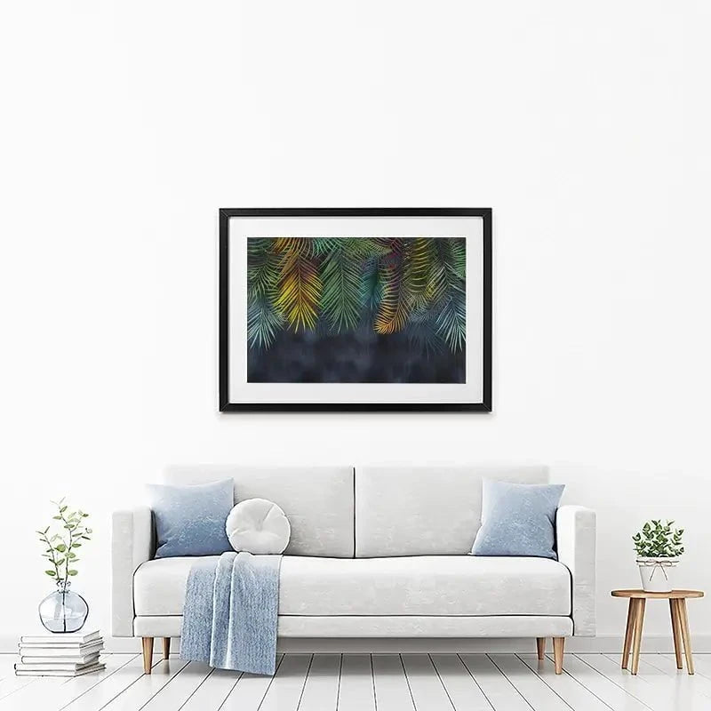 Tropical Hanging Leaves Framed Art Print Tropical Hanging Leaves Framed Art Print wall art product Katrine_arty / Shutterstock