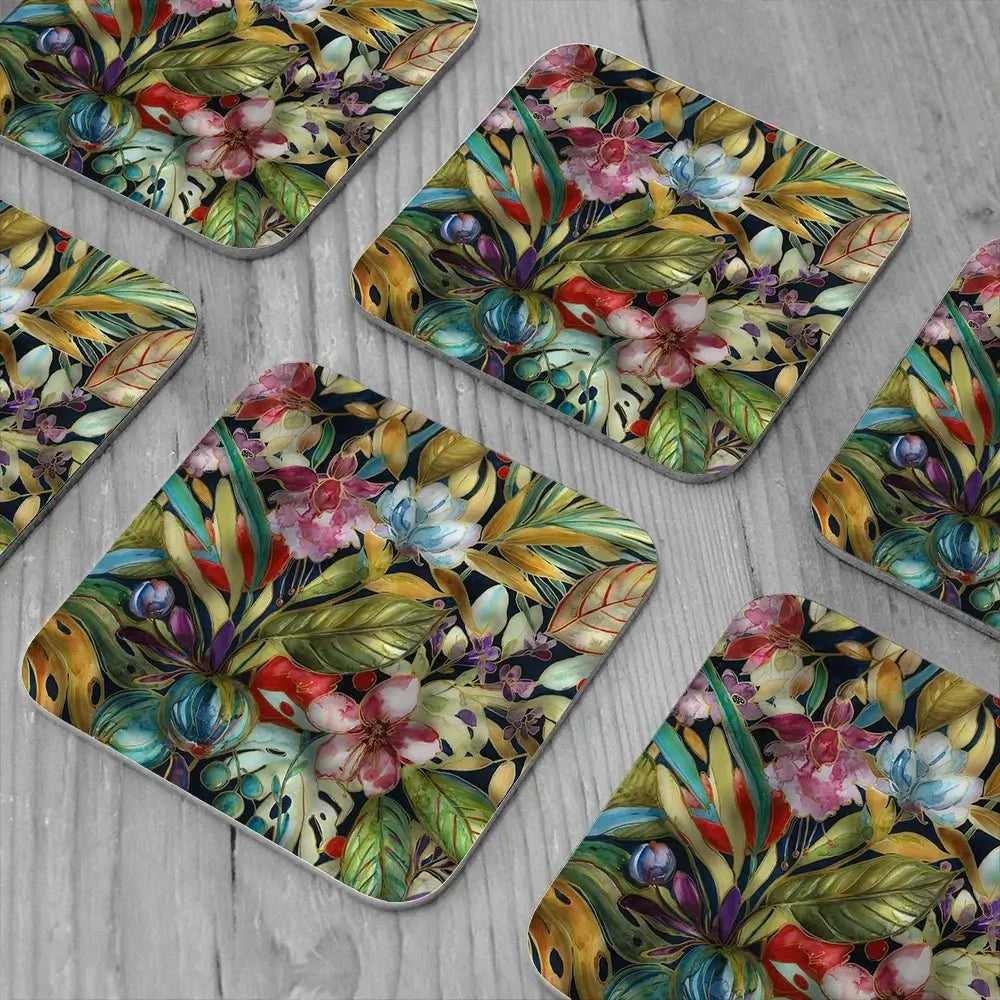 Tropical Shadows Coaster Set Tropical Shadows Coaster Set wall art product Carol Robinson