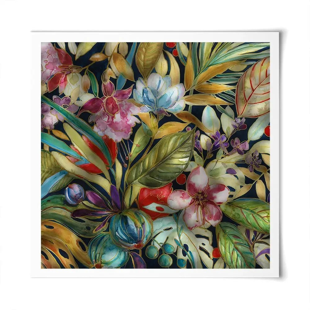 Tropical Shadows Square Art Print