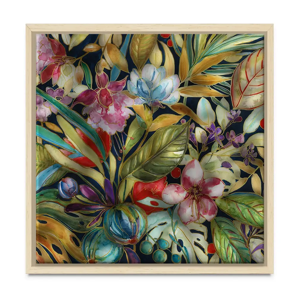 Tropical Shadows Square Canvas Print Tropical Shadows Square Canvas Print wall art product Carol Robinson