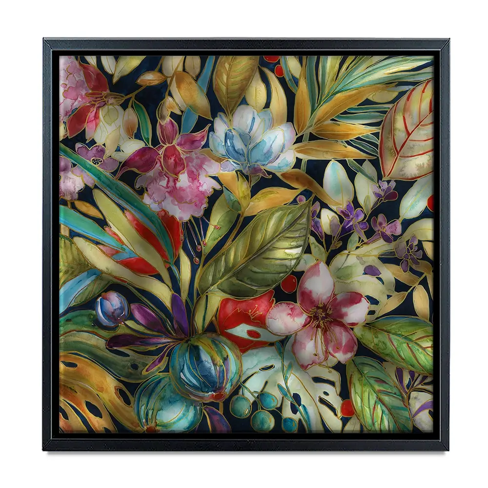 Tropical Shadows Square Canvas Print Tropical Shadows Square Canvas Print wall art product Carol Robinson