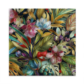 Tropical Shadows Square Canvas Print Tropical Shadows Square Canvas Print wall art product Carol Robinson