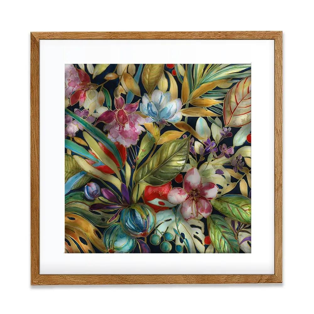 Tropical Shadows Square Framed Art Print Tropical Shadows Square Framed Art Print wall art product Carol Robinson