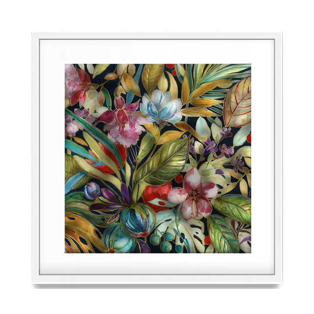 Tropical Shadows Square Framed Art Print Tropical Shadows Square Framed Art Print wall art product Carol Robinson
