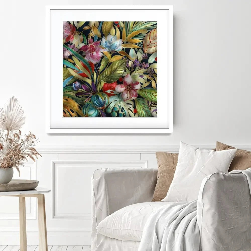 Tropical Shadows Square Framed Art Print Tropical Shadows Square Framed Art Print wall art product Carol Robinson