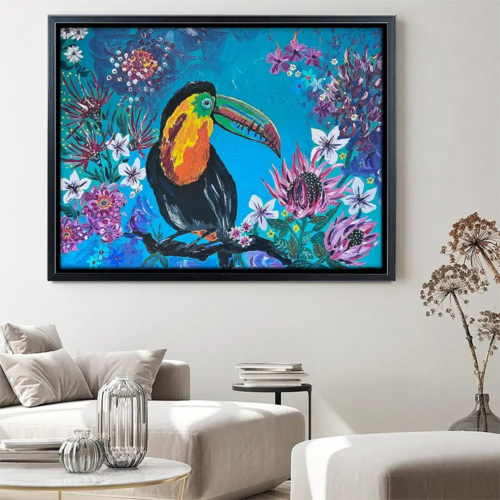 Tropical Toucan Canvas Print Tropical Toucan Canvas Print wall art product Jo Mulligan