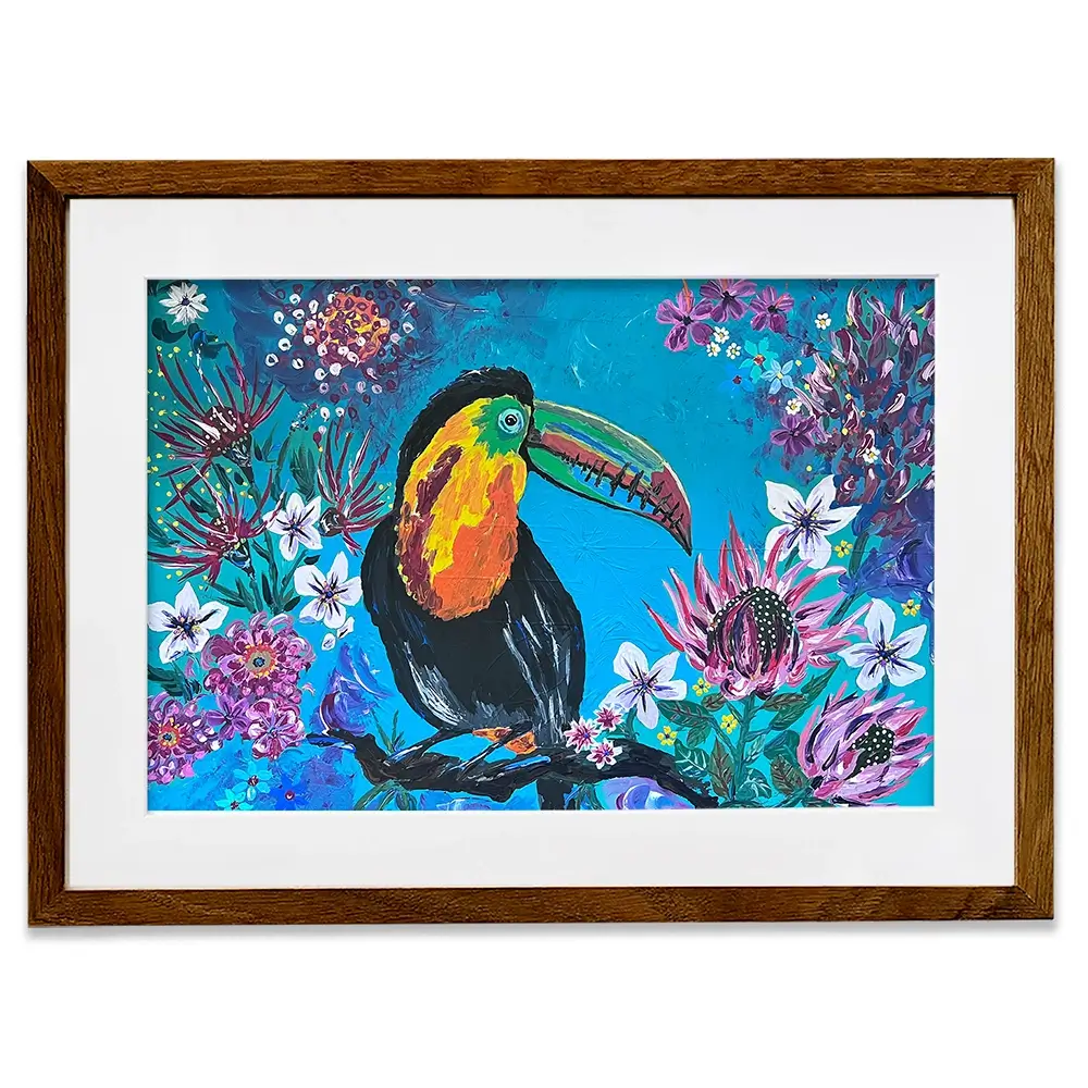 Tropical Toucan Framed Art Print Tropical Toucan Framed Art Print wall art product Jo Mulligan